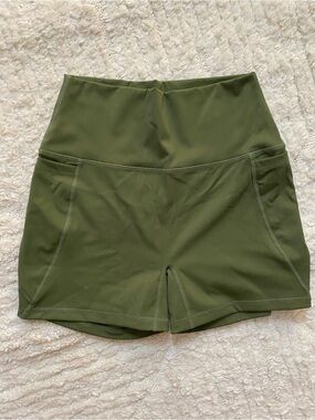 Born Primitive Olive High-Waist Performance Shorts